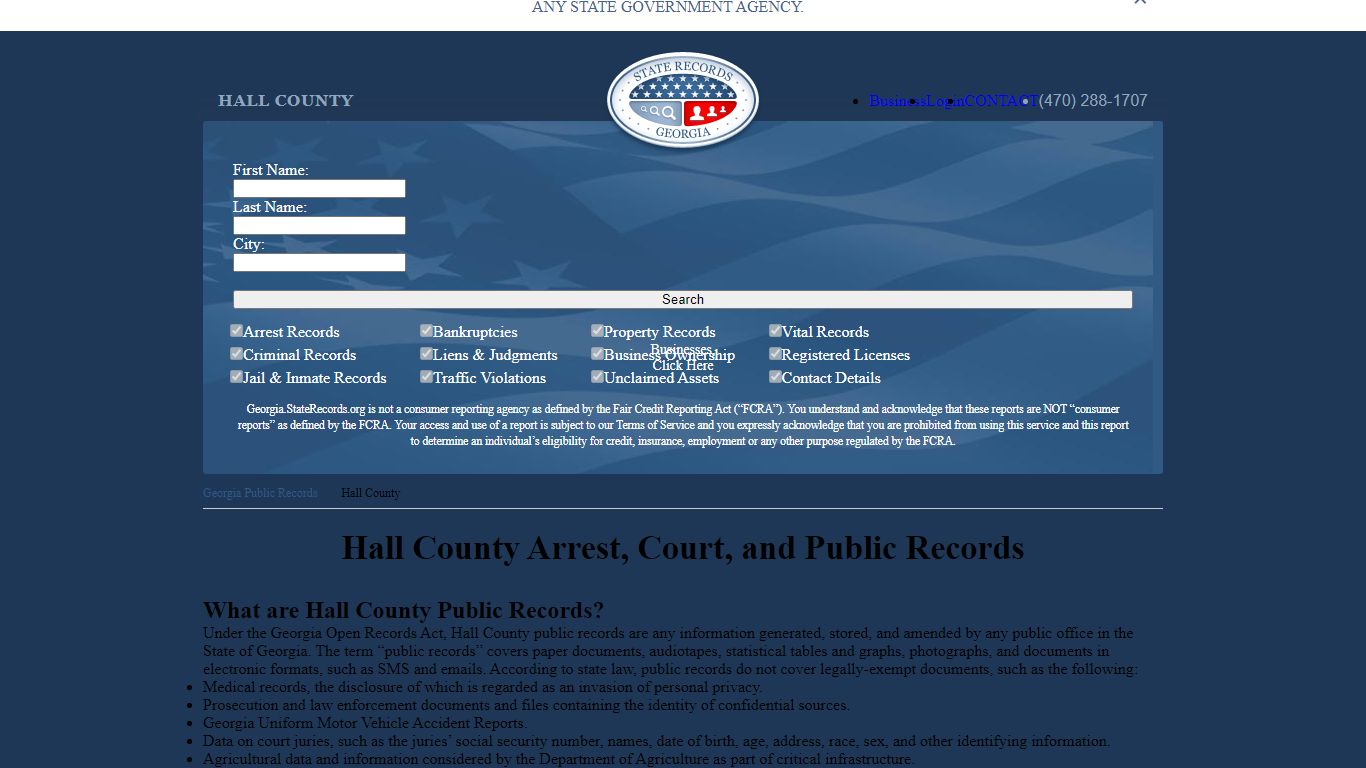 Hall County Arrest, Court, and Public Records